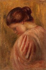 Ренуар Портрет девочки в красном 1883г